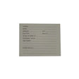 Gray paper stud card for horse breeding records designed for stubbs stud card holder spare card large s26a