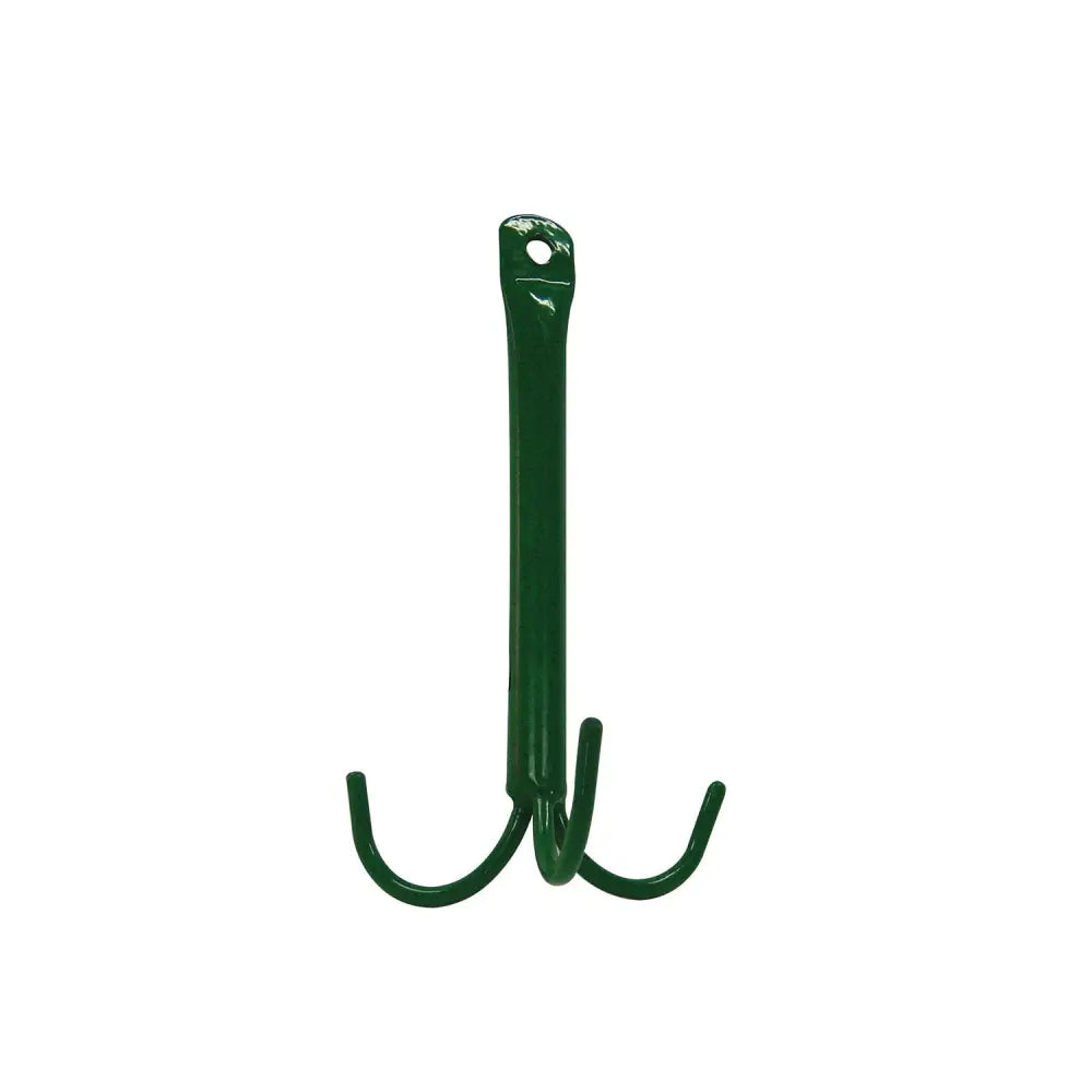 Stubbs Tack Hook Three Prong S24A Green Bridle Hooks Barnstaple Equestrian Supplies