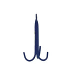 Blue metal stubbs tack hook three prong s24a designed for durable hanging and organizing gear