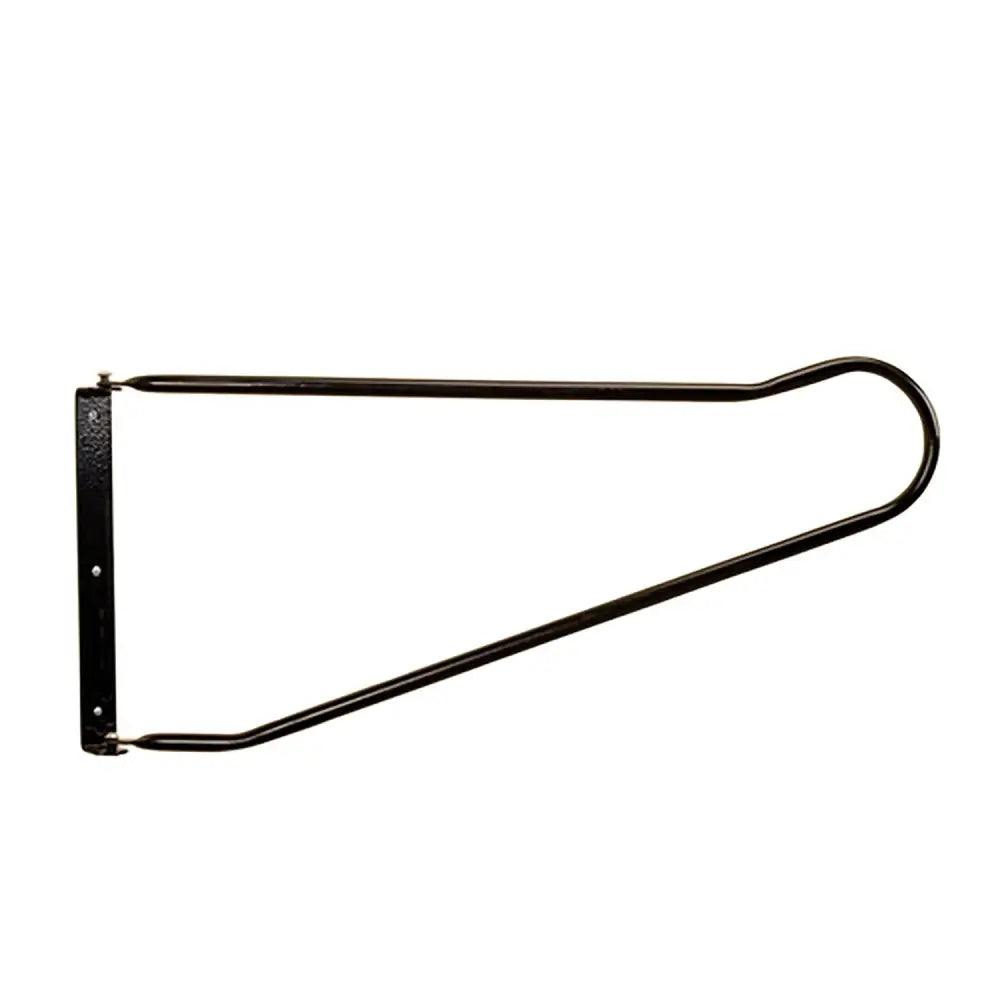 Black metal wall-mounted horse rack with curved design perfect for tack room or rug racks swinger s881 model