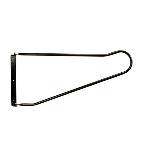 Black metal wall-mounted horse rack with curved design perfect for tack room or rug racks swinger s881 model