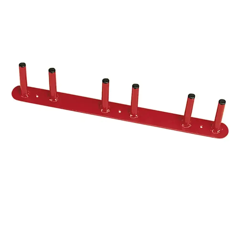 Red metal stubbs tool holder triple s296 with six vertical hooks multiple rack for organizing tools