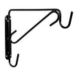 Black metal harness rack s19a with solid rod curved hooks and plate construction makes a sturdy wall-mounted plant hanger