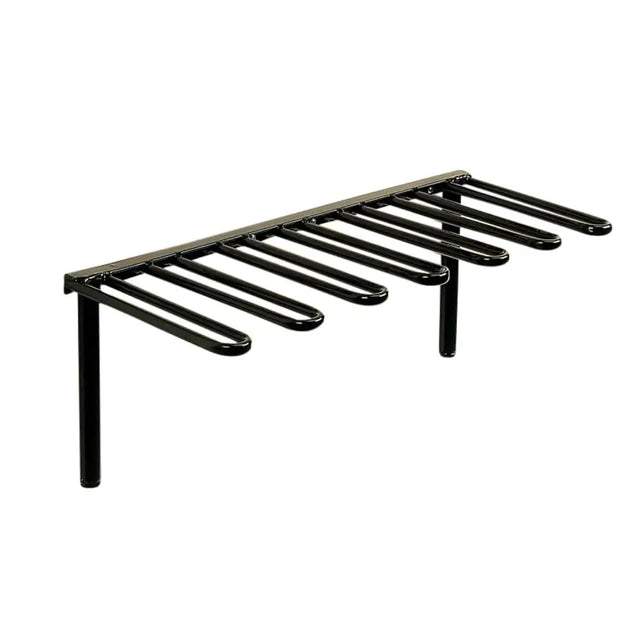 Black metal stubbs wellington rack s23w with multiple curved hooks for storing wellingtons efficiently