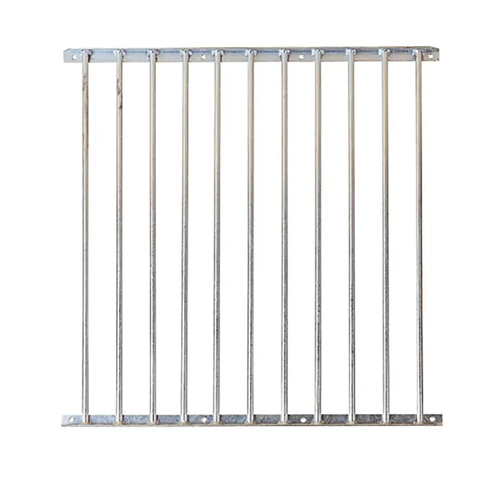 Silver metal stubbs window grille galvanised s401 with vertical bars and mounting brackets to cover smaller windows