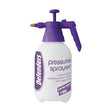 Purple and white defenders 2 litre stv pressure sprayer with adjustable nozzle and hand held pump for pest control pest