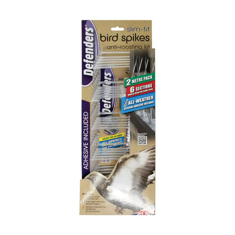 Stv slim fit slim fit bird spikes 2 metre pack with six sections and silicone adhesive for pest control pest