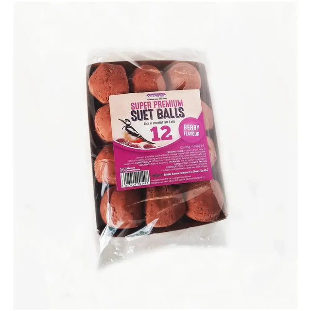 Suet To Go Super Premium Suet Balls Berry 12 BALLS X 6 PACK Wild Bird Food