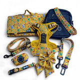 Summer Buzzin' No Pull Tactical Dog Harness – Yellow Insect Print, Adjustable, Step-In (XS-XL) S 