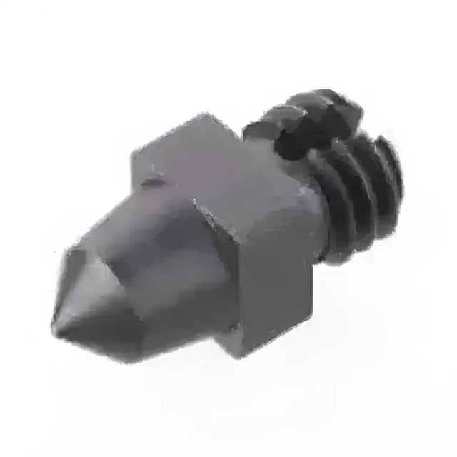 Black 3d printer nozzle with hexagonal body and threaded end for supastuds dressage studs ss017 small radius stud use