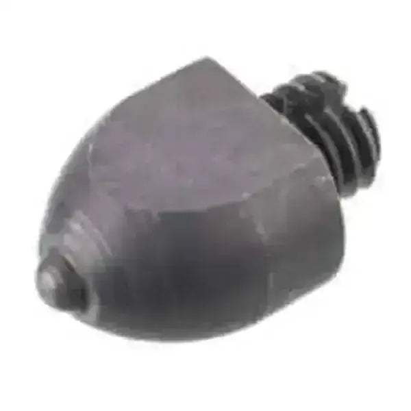 Black metal drill bit with pointed tip and threaded end for supastuds maxi dome dome studs ss007 largest soft ground use