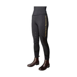 Supreme Products Active Show Rider Leggings Black/Gold Large Riding Tights Barnstaple Equestrian Supplies