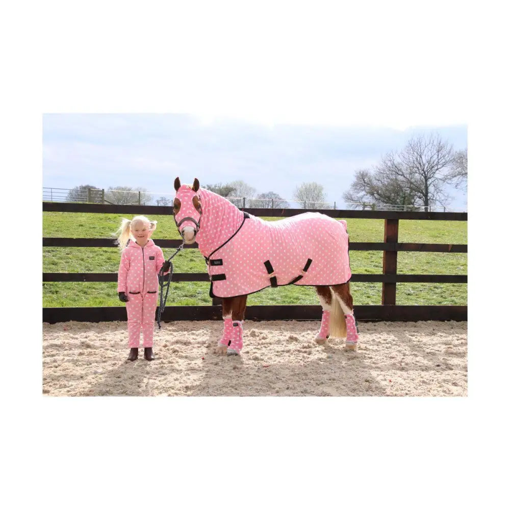 Supreme Products Dotty Fleece Rug Pretty Pink 3'3" Fleece Rugs Barnstaple Equestrian Supplies