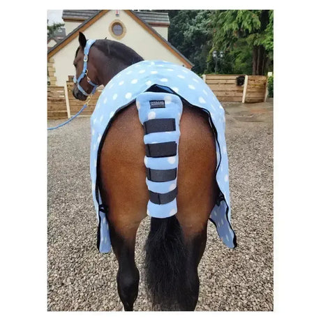 Supreme Products Dotty Fleece Tail Guard Beautiful Blue Pony Tail Guard