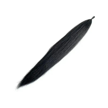 Black synthetic supreme products double false tail with sleek 76cm natural hair false extension and metal clasp