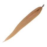 A 76cm natural hair false extension from supreme products double with light brown synthetic hair and black metal clasp