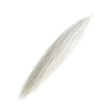 A slender silver feather with a soft metallic sheen from supreme products double natural hair false tail 76cm