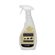 White plastic supreme products fly off dual action fly repellent bottle with beige black label and horse riders silhouette