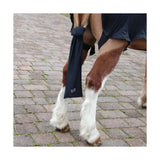 Black supreme products lycra tail bag made of stretchy lycra with elasticated top for horse tack leg protection