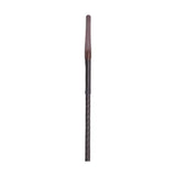 Dark brown leather covered supreme products plaited riding crop with braided texture and silver mushroom leather keeper