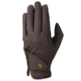Supreme Products Pro Performance Show Ring Riding Gloves Brown Childs Large Riding Gloves