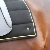 Supreme Products Royal Occasion Suede Saddle Pad Black/Gold Pony Saddle Pads