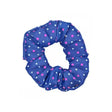Supreme products show blue fabric hair scrunchie with pink and white diamond pattern for final touch ring attire