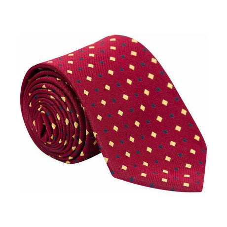 Supreme Products Show Tie Burgundy/Gold Diamonds Riding Ties Barnstaple Equestrian Supplies