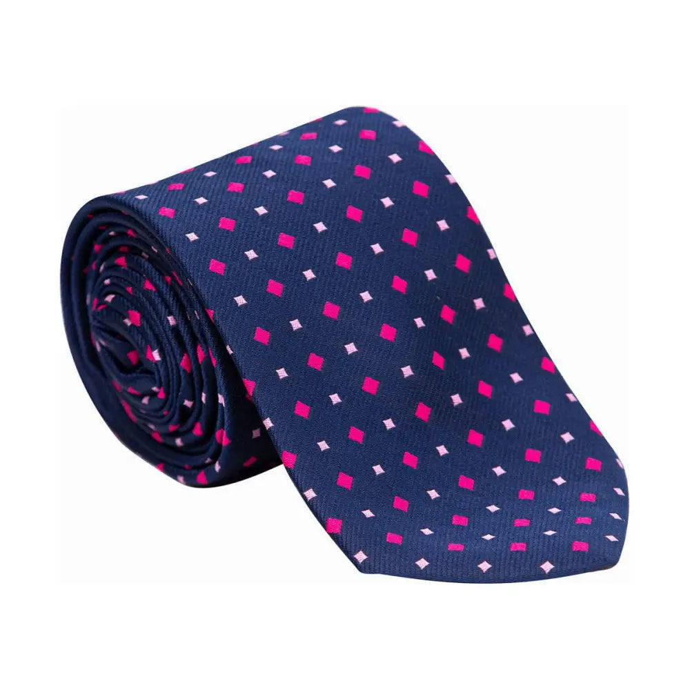 Supreme Products Show Tie Navy/Pink Diamonds Riding Ties Barnstaple Equestrian Supplies