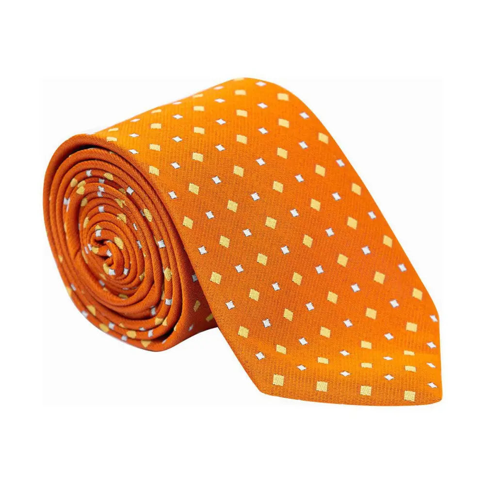 Supreme Products Show Tie Orange/Gold Diamonds Riding Ties Barnstaple Equestrian Supplies