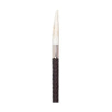 A supreme products stag horn plaited show cane with an exquisite dark brown braided leather handle and ivory tapered tip