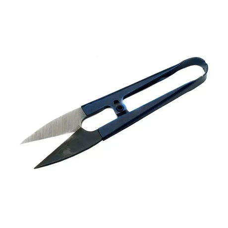 Blue-handled supreme products unpicking scissors with sharp metallic blades perfect pocket-sized snipping scissors