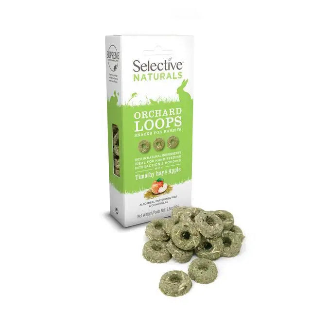 Green circular hay loops for rabbits in supreme selective natural white and green selective naturals oroyal package