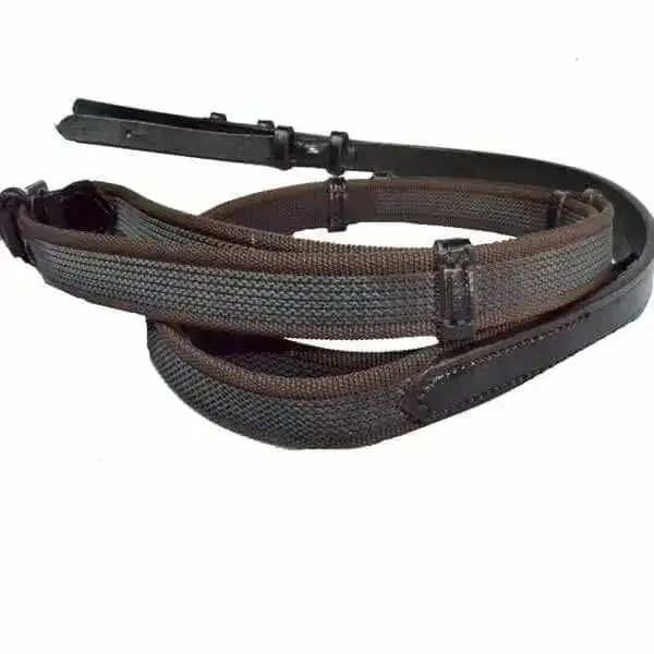 Sure Grip Continental Rubber Reins Havana Pony Reins Barnstaple Equestrian Supplies