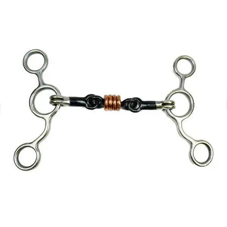 Sweet Iron Tom Thumb Copper Roller SI2695 (USA Gag) 114 mm (4 1/2") Saddlery Trade Services Horse Bits Barnstaple Equestrian Supplies