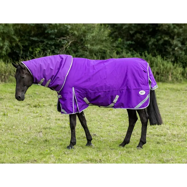 Swish 100g Detachable Neck Turnout Rug - Purple 4'3 Turnout Rugs