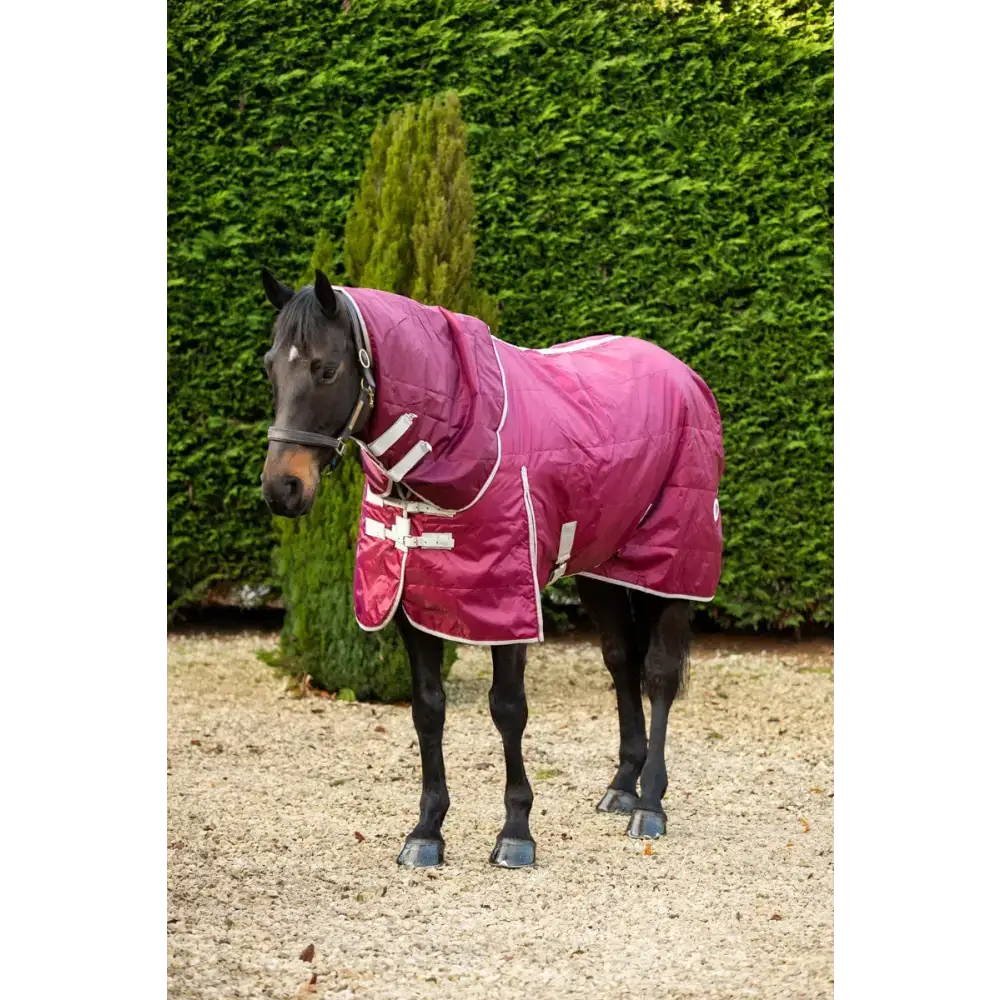 Swish 100g Stable Rug With Detachable Neck - Burgundy 4'3 Stable Rugs