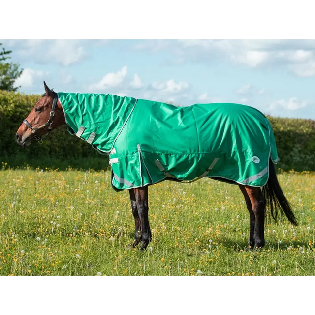 Swish 200G Detachable Neck Turnout Rug - Green 4'3 Turnout Rugs