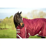 Maroon swish 450g ultimate heavyweight turnout rug with detachable neck reflective strips safety and adjustable straps