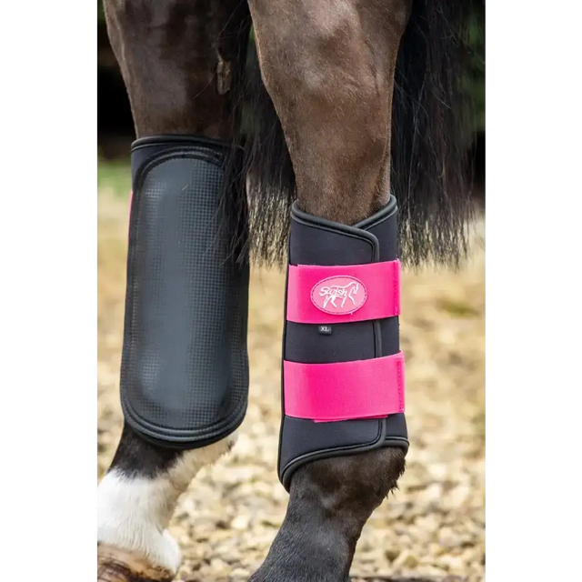 Swish Double Locking Brushing Boots - Pink Small (Pony) Brushing Boots