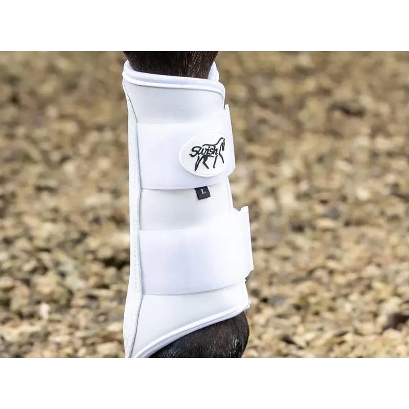 Swish Double Locking Brushing Boots - White Small (Pony) Brushing Boots