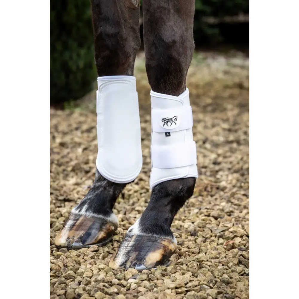 Swish Double Locking Brushing Boots - White Small (Pony) Brushing Boots