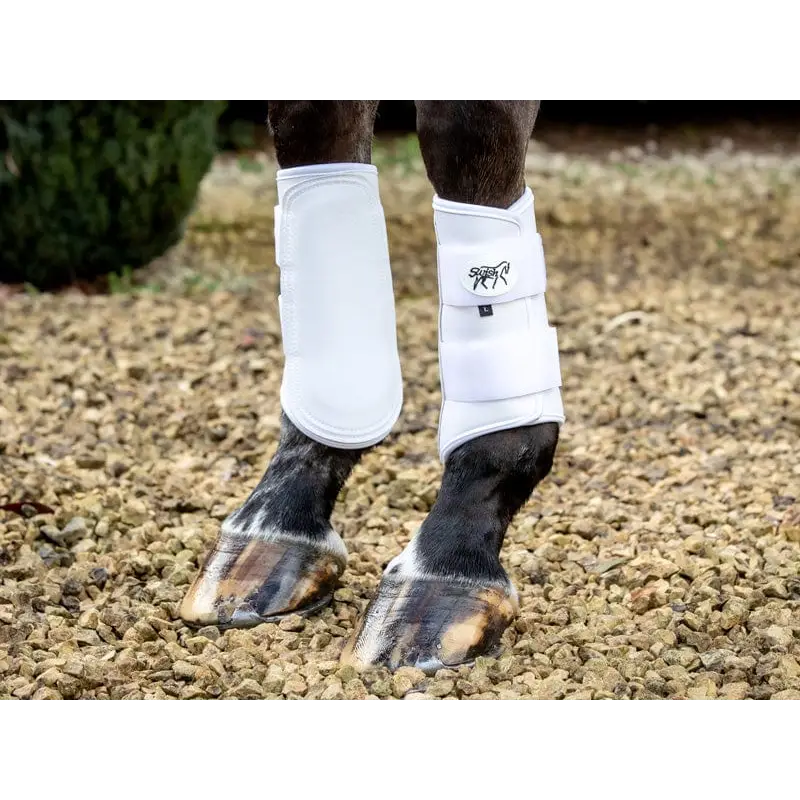 Swish Double Locking Brushing Boots - White Small (Pony) Brushing Boots