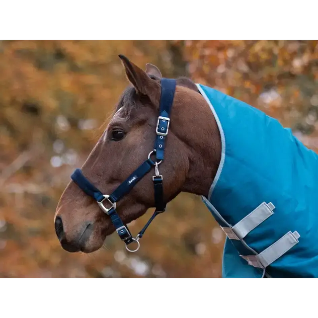Swish Fleece Padded Head Collar - Navy Pony Headcollars