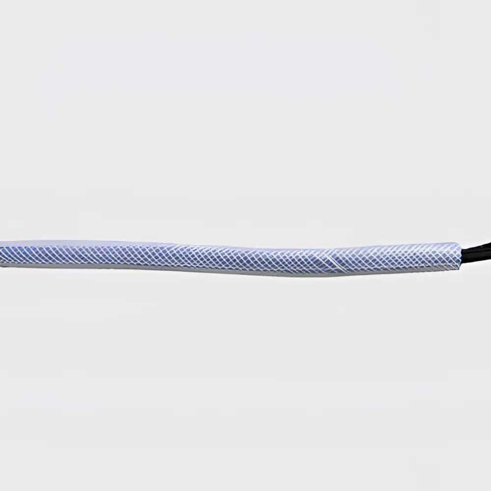 Light purple coated fillet string with black wire end mesh cover ideal for horse rug tail strap and stainless steel clips