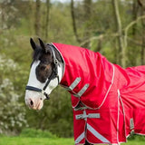 Swish WIDE FIT 0g Detachable Neck Turnout Rug - Red 4'3 WF Turnout Rugs