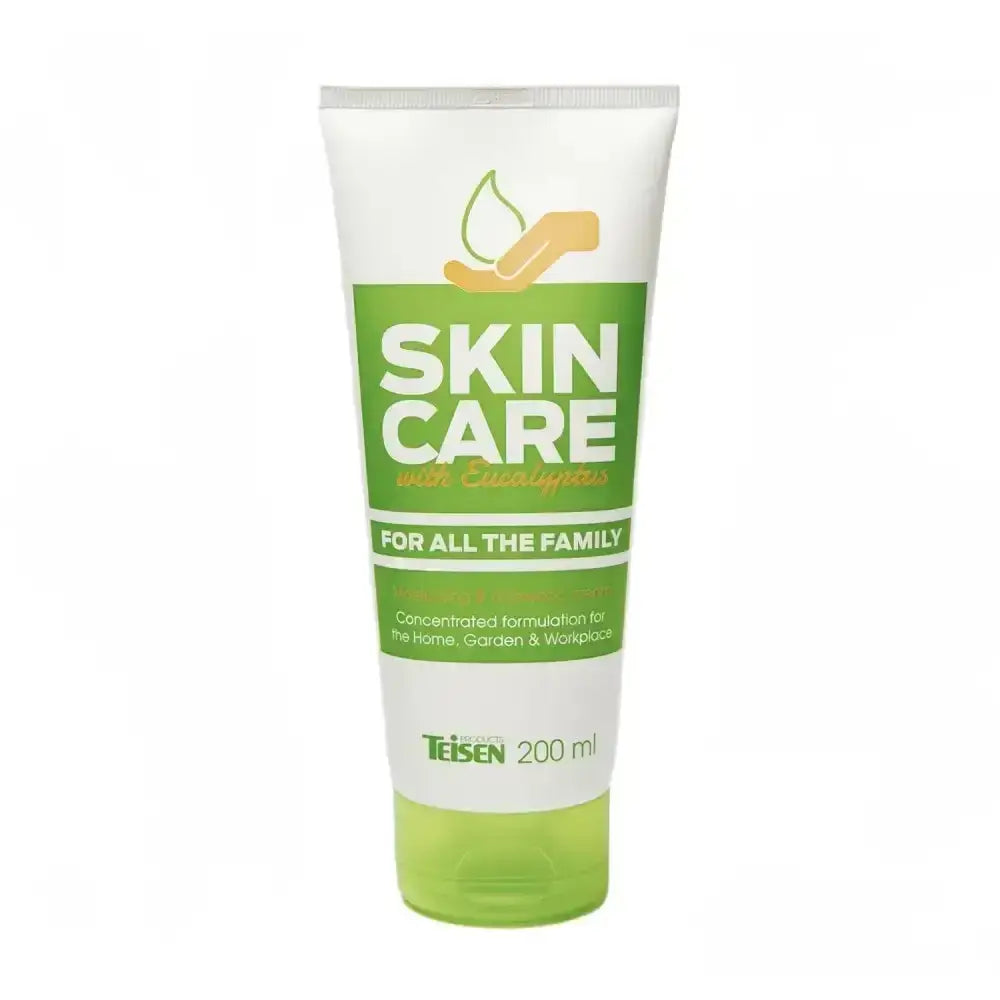 White and green tube of teisen products skin antiseptic cream developed with eucalyptus for multi-purpose moisturising 200 ml