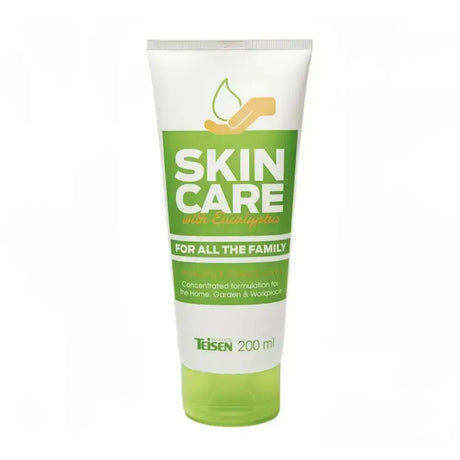 White and green tube of teisen products skin antiseptic cream developed with eucalyptus for multi-purpose moisturising 200 ml