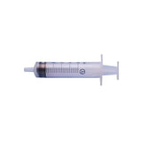 Terumo disposable syringe clear plastic with black rubber plunger and measurement markings 3-component design
