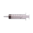 Terumo disposable syringe with catheter tip 3-component featuring a transparent body and black rubber plunger markings